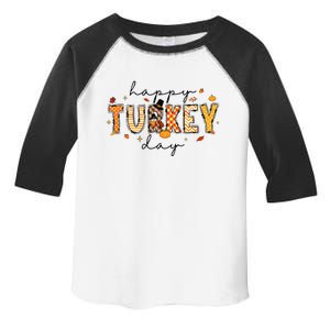 Happy Turkey Day Cute Turkey Thanksgiving  Toddler Fine Jersey T-Shirt