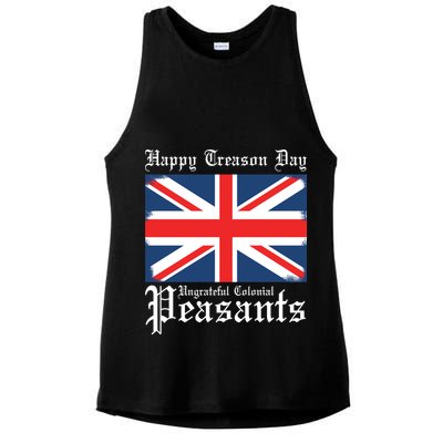 Happy Treason Day Ungrateful Colonial Peasants 4th Of July Ladies PosiCharge Tri-Blend Wicking Tank