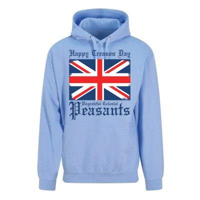 Happy Treason Day Ungrateful Colonial Peasants 4th Of July Unisex Surf Hoodie