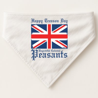 Happy Treason Day Ungrateful Colonial Peasants 4th Of July USA-Made Doggie Bandana