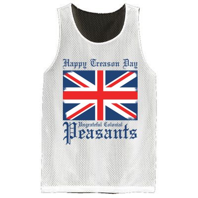Happy Treason Day Ungrateful Colonial Peasants 4th Of July Mesh Reversible Basketball Jersey Tank