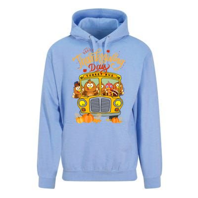 Happy Thanksgiving Day Turkey School Bus Driver Gifts Unisex Surf Hoodie