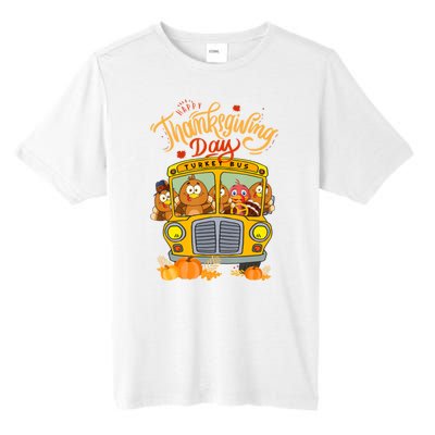 Happy Thanksgiving Day Turkey School Bus Driver Gifts Tall Fusion ChromaSoft Performance T-Shirt