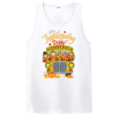 Happy Thanksgiving Day Turkey School Bus Driver Gifts PosiCharge Competitor Tank