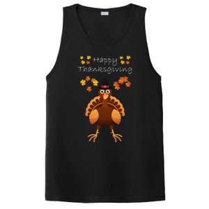 Happy Thanksgiving Day Funny Cute Pilgrim Turkey Funny Funny Cute PosiCharge Competitor Tank