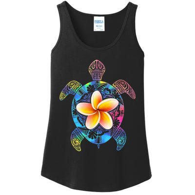 Hawaiian Tie Dye Sea Turtle Hawaii For Men And Women Ladies Essential Tank