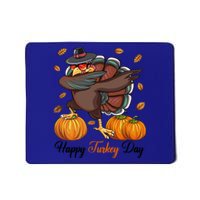 Happy Turkey Day Dabbing Turkey Pilgrim Pumpkin Thanksgiving Great Gift Mousepad