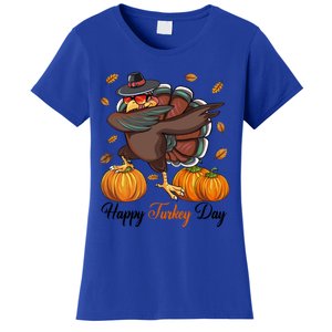 Happy Turkey Day Dabbing Turkey Pilgrim Pumpkin Thanksgiving Great Gift Women's T-Shirt