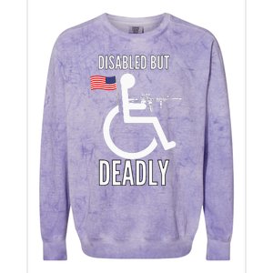 Handicap T Disabled But Deadly Colorblast Crewneck Sweatshirt