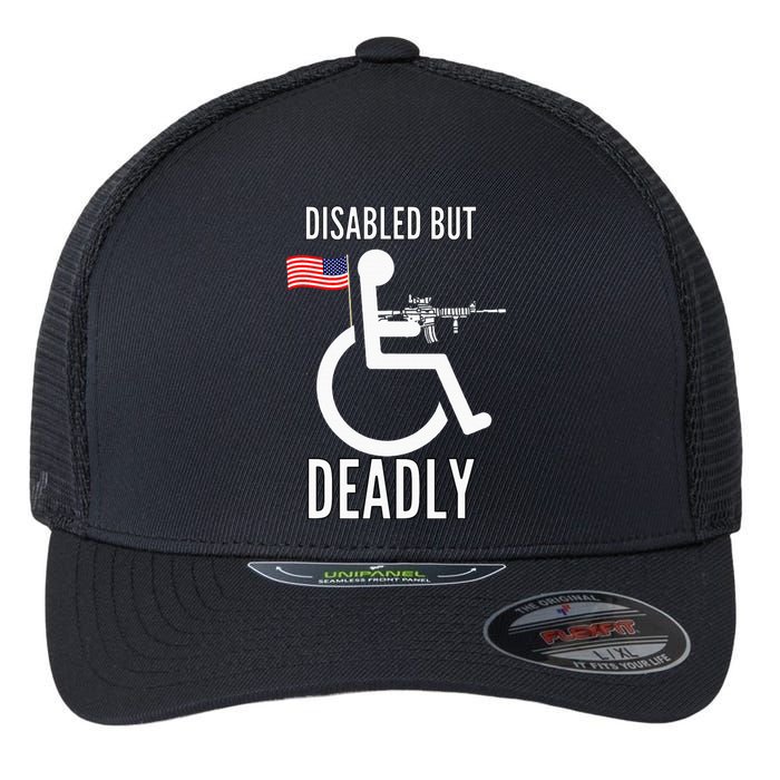 Handicap T Disabled But Deadly Flexfit Unipanel Trucker Cap