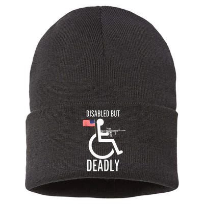 Handicap T Disabled But Deadly Sustainable Knit Beanie