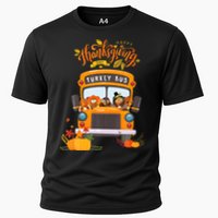 Happy Thanksgiving Day Turkey School Bus Driver Gifts Cooling Performance Crew T-Shirt