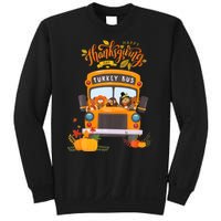 Happy Thanksgiving Day Turkey School Bus Driver Gifts Sweatshirt