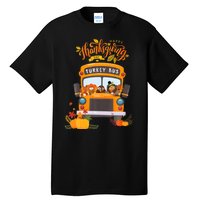 Happy Thanksgiving Day Turkey School Bus Driver Gifts Tall T-Shirt