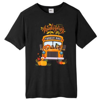 Happy Thanksgiving Day Turkey School Bus Driver Gifts Tall Fusion ChromaSoft Performance T-Shirt