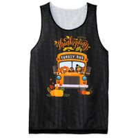 Happy Thanksgiving Day Turkey School Bus Driver Gifts Mesh Reversible Basketball Jersey Tank