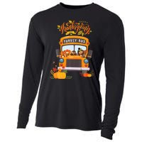 Happy Thanksgiving Day Turkey School Bus Driver Gifts Cooling Performance Long Sleeve Crew