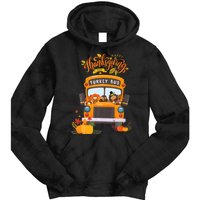 Happy Thanksgiving Day Turkey School Bus Driver Gifts Tie Dye Hoodie