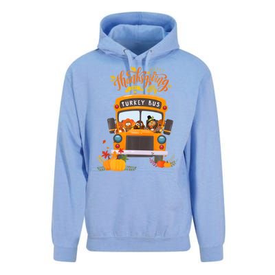 Happy Thanksgiving Day Turkey School Bus Driver Gifts Unisex Surf Hoodie