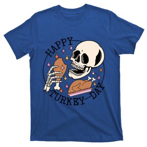 Happy Turkey Day Skeleton Little Pilgrim Gift Thanksgiving Gift T-Shirt