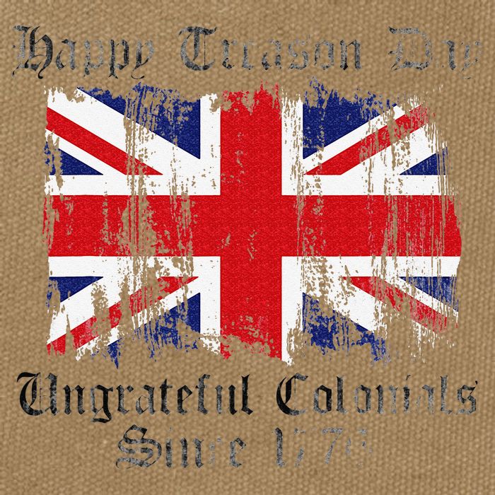 Happy Treason Day Ungrateful Colonials 1776 4th of July Cotton Canvas Backpack