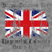 Happy Treason Day Ungrateful Colonials 1776 4th of July 7-Panel Snapback Hat