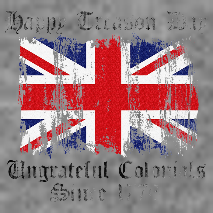 Happy Treason Day Ungrateful Colonials 1776 4th of July 7-Panel Snapback Hat