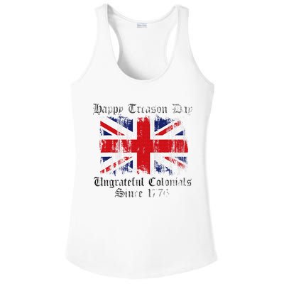 Happy Treason Day Ungrateful Colonials 1776 4th of July Ladies PosiCharge Competitor Racerback Tank