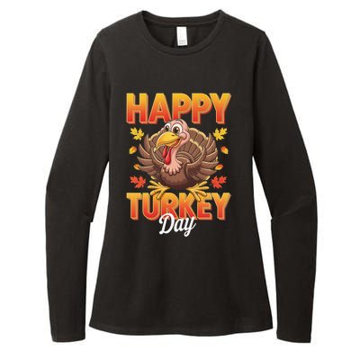 Happy Turkey Day Thanksgiving Turkey Holiday Autumn Great Gift Womens CVC Long Sleeve Shirt