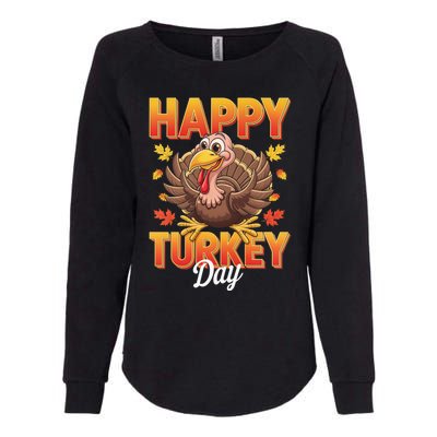 Happy Turkey Day Thanksgiving Turkey Holiday Autumn Great Gift Womens California Wash Sweatshirt