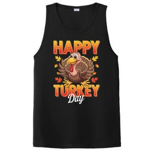 Happy Turkey Day Thanksgiving Turkey Holiday Autumn Great Gift PosiCharge Competitor Tank