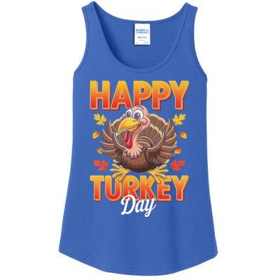 Happy Turkey Day Thanksgiving Turkey Holiday Autumn Great Gift Ladies Essential Tank