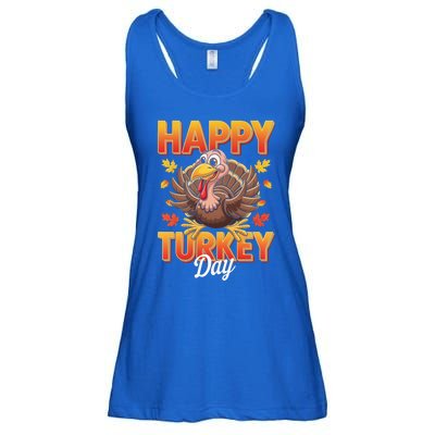 Happy Turkey Day Thanksgiving Turkey Holiday Autumn Great Gift Ladies Essential Flowy Tank