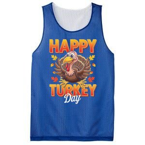 Happy Turkey Day Thanksgiving Turkey Holiday Autumn Great Gift Mesh Reversible Basketball Jersey Tank