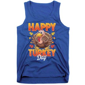 Happy Turkey Day Thanksgiving Turkey Holiday Autumn Great Gift Tank Top