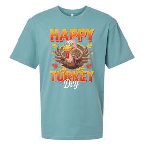 Happy Turkey Day Thanksgiving Turkey Holiday Autumn Great Gift Sueded Cloud Jersey T-Shirt