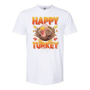 Happy Turkey Day Thanksgiving Turkey Holiday Autumn Great Gift Softstyle CVC T-Shirt