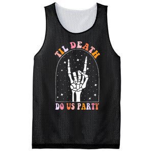 Halloween Til Death Do Us Party Retro Bachelorette Matching Mesh Reversible Basketball Jersey Tank