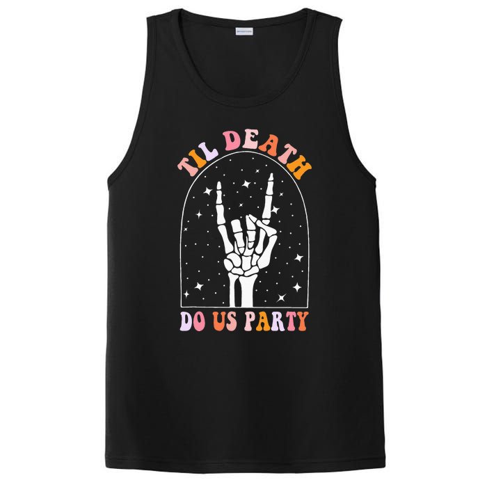 Halloween Til Death Do Us Party Retro Bachelorette Matching PosiCharge Competitor Tank