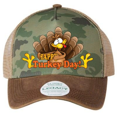 Happy Turkey Day Funny Thanksgiving Legacy Tie Dye Trucker Hat