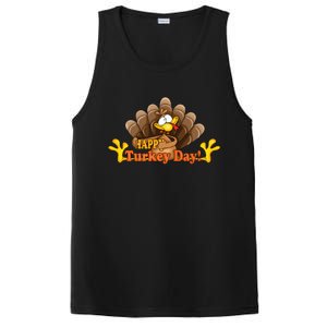 Happy Turkey Day Funny Thanksgiving PosiCharge Competitor Tank