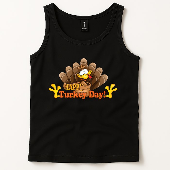 Happy Turkey Day Funny Thanksgiving Tank Top