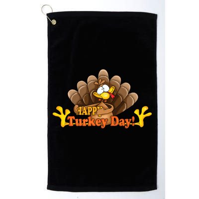 Happy Turkey Day Funny Thanksgiving Golf Towel