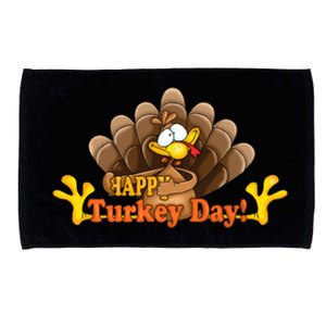 Happy Turkey Day Funny Thanksgiving Microfiber Hand Towel