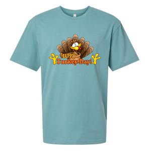 Happy Turkey Day Funny Thanksgiving Sueded Cloud Jersey T-Shirt