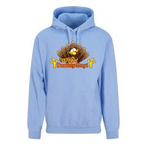 Happy Turkey Day Funny Thanksgiving Unisex Surf Hoodie