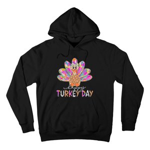 Happy Turkey Day Cute Turkey Thanksgiving Hoodie