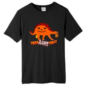 Halloween TRex Dinosaur Trick Rawr Treat Gift Funny Gift Tall Fusion ChromaSoft Performance T-Shirt