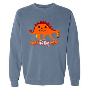 Halloween TRex Dinosaur Trick Rawr Treat Gift Funny Gift Garment-Dyed Sweatshirt