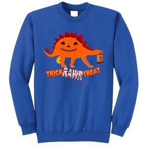 Halloween TRex Dinosaur Trick Rawr Treat Gift Funny Gift Tall Sweatshirt